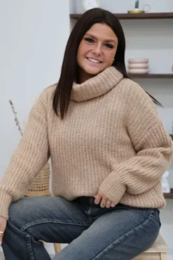 Fashion Pull Justine Camel Pulls Et Gilets