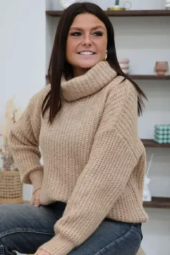 Fashion Pull Justine Camel Pulls Et Gilets