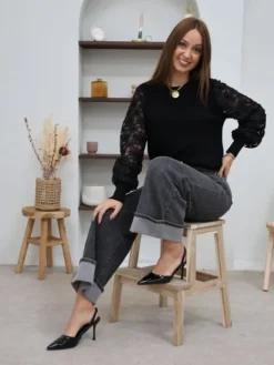 Cheap Pull Laure Noir Pulls Et Gilets