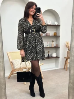 Best Sale Robe courte Carolane Noir Robes