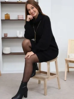 Hot Robe courte Clara Noir Robes