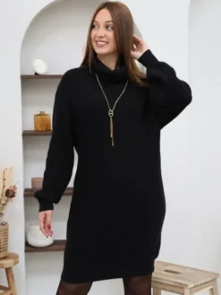 Hot Robe courte Clara Noir Robes