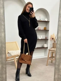 Hot Robe courte Clara Noir Robes