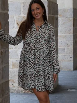 Hot Robe courte Héloise Marron Robes