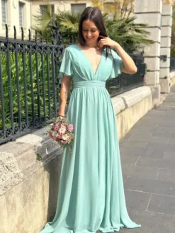 Cheap Robe Joy Vert Sauge Collection Cérémonie