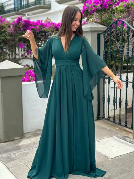 Sale Robe Lise Vert foncé Collection Cérémonie
