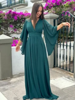 Sale Robe Lise Vert foncé Collection Cérémonie