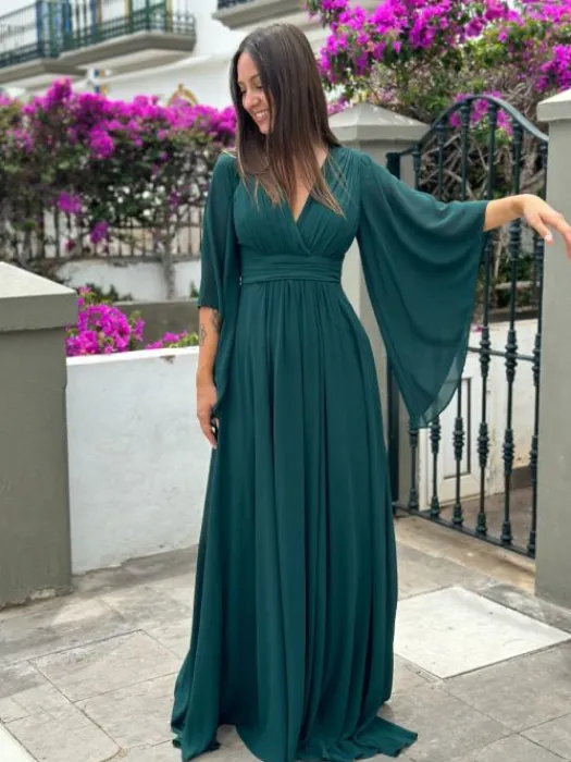 Sale Robe Lise Vert foncé Collection Cérémonie