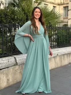 Store Robe Lise Vert sauge Collection Cérémonie