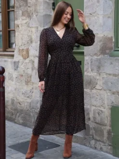 Store Robe longue Diane Marine Robes