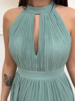 Outlet Robe longue Doriana Vert Sauge Collection Cérémonie