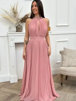 Online Robe longue Doriana Vieux Rose Collection Cérémonie