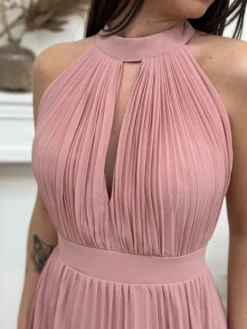 Online Robe longue Doriana Vieux Rose Collection Cérémonie