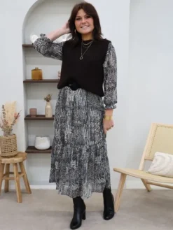 Sale Robe longue Doussia Noir Robes