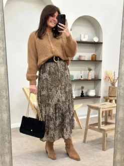 Store Robe longue Doussia Taupe Robes