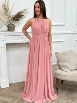 Discount Robe longue Garance Vieux Rose Collection Cérémonie