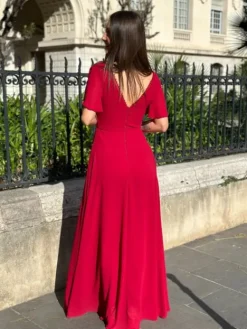 Shop Robe longue Pia Cerise Collection Cérémonie