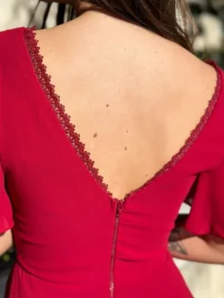 Shop Robe longue Pia Cerise Collection Cérémonie