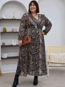 Sale Robe longue Tissia Marron Robes|Collection Belle Taille