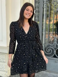 Shop Robe Naomia Noir Robes