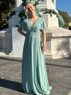 Fashion Robe Pia Vert sauge Collection Cérémonie