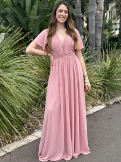 Sale Robe Pia Vieux rose Collection Cérémonie