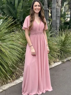 Sale Robe Pia Vieux rose Collection Cérémonie