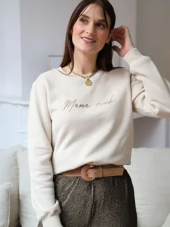 Cheap Sweat Pauline Beige Collection Mère Fille|Pulls Et Gilets