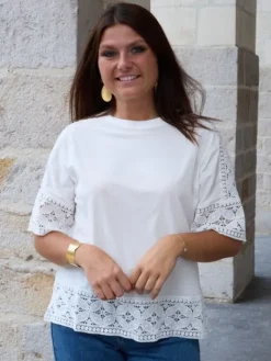 Sale Tee shirt Aminata Blanc Tops & Teeshirts