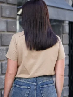 Shop Tee shirt Louise Beige Tops & Teeshirts