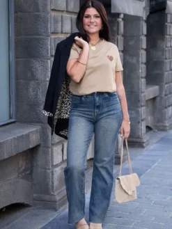 Shop Tee shirt Louise Beige Tops & Teeshirts