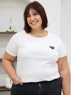 Outlet Teeshirt Suzanne Blanc/Marine Tops & Teeshirts|Collection Belle Taille