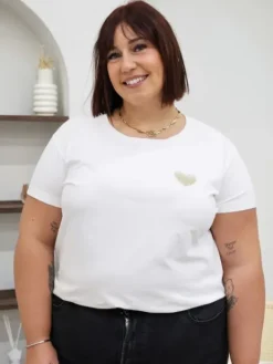Hot Teeshirt Suzanne Blanc/Or Tops & Teeshirts|Collection Belle Taille