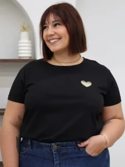 Clearance Teeshirt Suzanne Noir/Or Tops & Teeshirts|Collection Belle Taille
