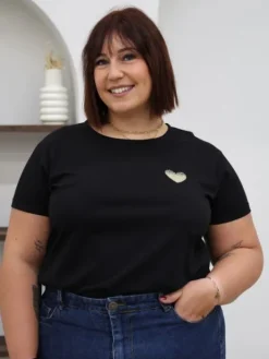 Clearance Teeshirt Suzanne Noir/Or Tops & Teeshirts|Collection Belle Taille