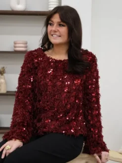 Cheap Top Charline Bordeaux Tops & Teeshirts