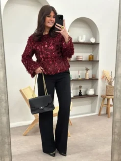 Cheap Top Charline Bordeaux Tops & Teeshirts