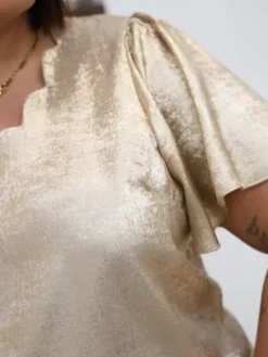 Hot Top Tess Beige Tops & Teeshirts|Collection Belle Taille