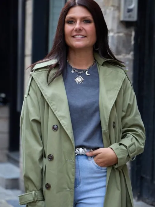 Shop Trench Elise Kaki Vestes