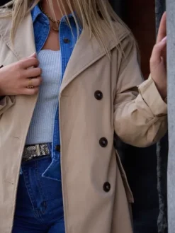 Outlet Trench Elise Taupe Vestes