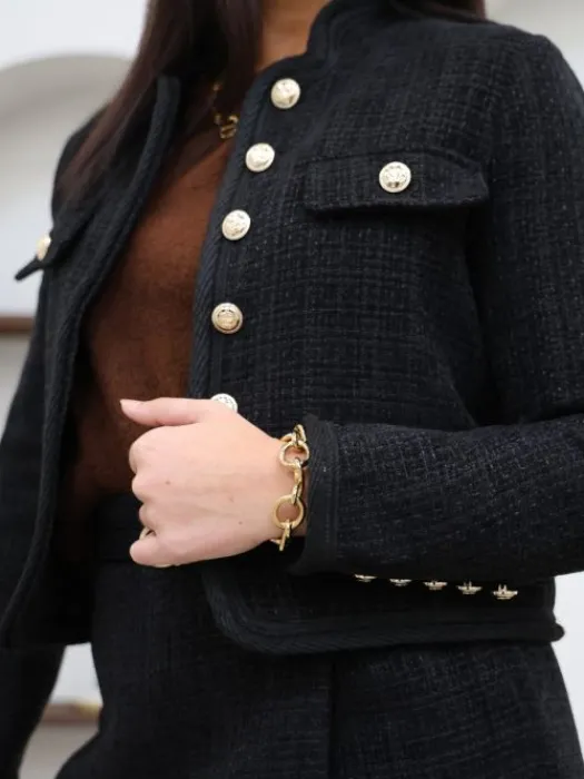 Clearance Veste courte Amara Noir Vestes