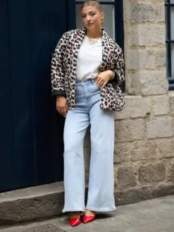 Clearance Veste Ortence Leopard Vestes